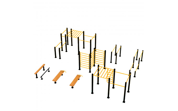 Воркаут площадка Kampfer Supreme Power Workout 4-3 (Черно-желтый) Воркаут площадка Kampfer Supreme Power Workout 4-3 (Черно-желтый)