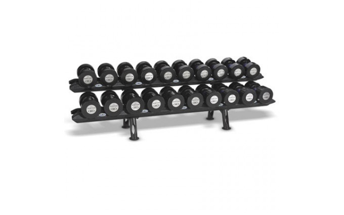 Стойка Hampton для 10 пар гантелей двухрядная Стойка Hampton для 10 пар гантелей двухрядная